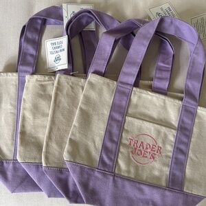 Purple Trader Joe mini pastel bag